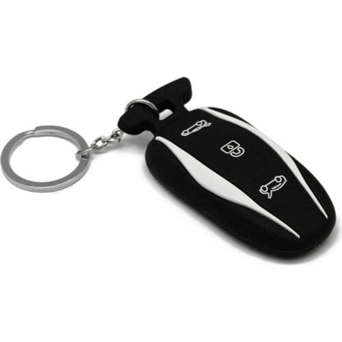 AUTO -Black silicone key Bag remote key set for Tesla model S 60 75 85 100D