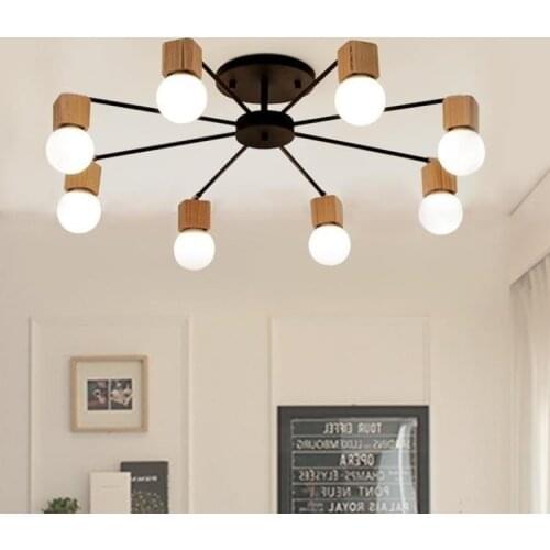 Nordic Wooden Modern LED ceiling Light For home Living Room Bedroom Lights Plafon LED Ceiling Lamp Luminaire Plafonnier