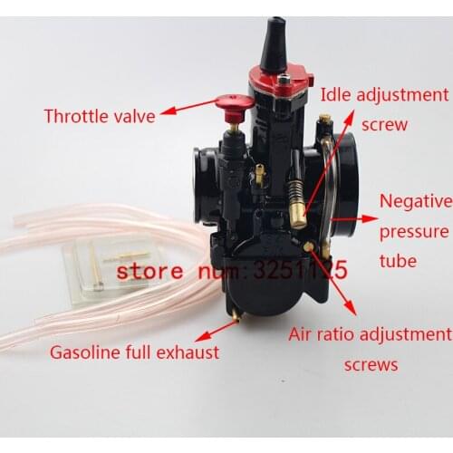 Universal Black 21 24 26 28 30 32 34mm Mikuni Maikuni PWK Carburetor Parts Scooters With Power Jet Motorcycle ATV