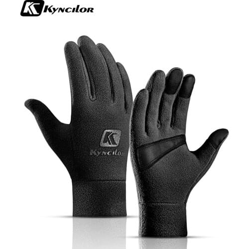 Kyncilor Winter Hiking Cycling Gloves Warmer Velvet Fulll Finger Sports Touch Screen Gloves Thermal Motorcycles Bicycle Gloves