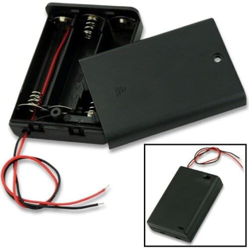 1Pcs 2 3 4 x AA Battery Holder Storage Case Box With Switch & Cover for AA Batteries Standard Container AA Battery Holder Box