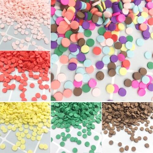 100g Polymer Hot Clay Sprinkles for 5mm Round Shape Slices Scrapbook DIY Nail Arts Decoration Filler Accessories