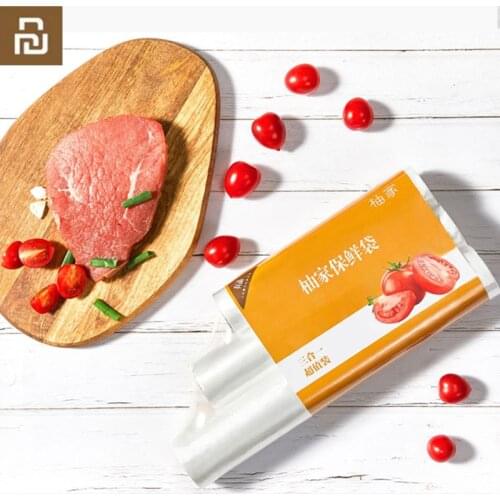 300/400PCS Youpin Transparent Roll Plastic Food Fresh Bags Vacuum Sealer Saver Storage Bags Keep Fresh For kitchen H16