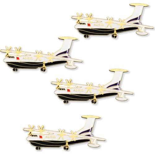 LOTS 5PCS LARGE SIZE Amphibious Aircraft – Lapel Hat Tie Cap Pin Badge Aviator Aircraft Pilot Gift 4.6 x 2.5CM