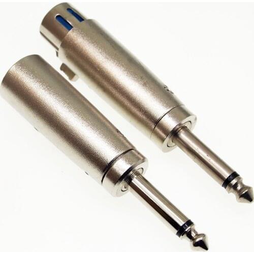 5pcs Three-core XLR Canon female connector to 6.5mm mono male plug Canon Audio Converter Canon male to 6.35mm male