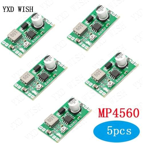 5pcs 2A DC-DC MP4560 Step-down Stabilized Voltage Supply Module Output 8～55V to 12V 9V 5V 3V adjustable Step Down Module