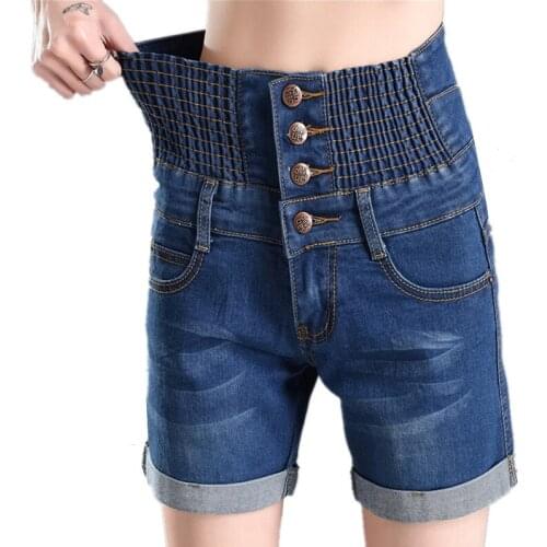B2645 summer 2020 New women fashion big size high-waisted denim shorts cheap wholesale