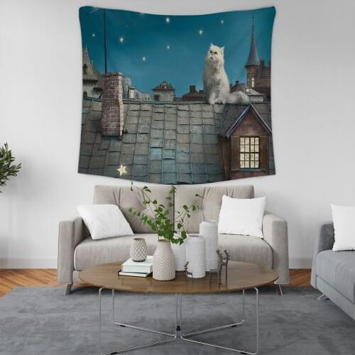 Home Furnishing Cute Animal Tapestry Wall Hanging Sandy Beach Picnic Throw Rug Blanket Camping Tent Travel Sleeping Pad