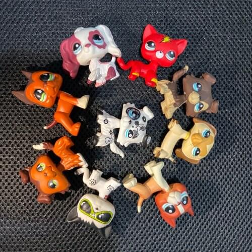New Rare littlest pet shop lps toys dog collection cute littlest sausage old original animal figure kids Christmas gifts