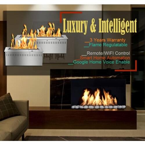 Inno living fire 36 inch chimney automatic with bio ethanol fuel