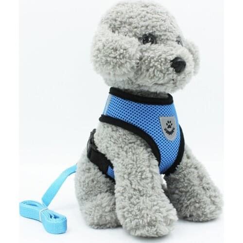 Breathable Pet Harness Dogs Vest And Leash Set For Small Breeds Puppy Cat Chest Strap French Bulldog Accessories Kitten Supplies
