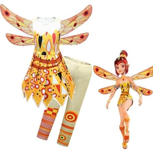Girls Halloween Costumes for Kids Girls Mia and Me Clothing Set Mia Cosplay Costume Children Birthday Party Carnival Clothes