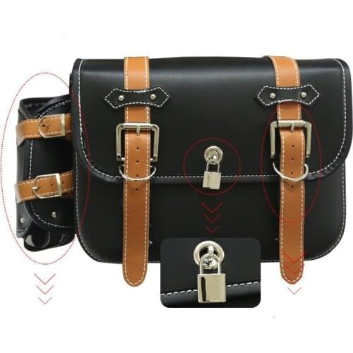 Left Right Universal PU Leather Motorcycle Saddlebag Side Tool Luggage package Saddle for Honda/Suzuki/Kawasaki/Yamaha