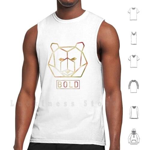 Geometric Bear Tank Tops Vest Sleeveless Geometric Bear Brave Fierce Bold Strong Motivational Inspirational Courage