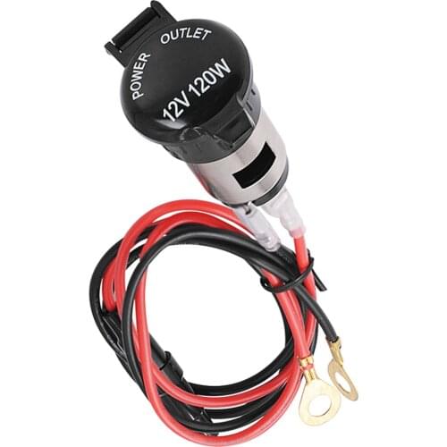 Metal Cigarette Lighter Socket with Wires 12V Power Outlet for Car Marine ATV RV Escondite Secreto Portable Car Accessories