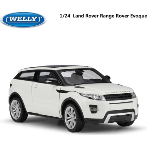 WELLY Model Car 1:24 Scale Diecast Car Land Rover Range Rover Evoque SUV Simulator Metal Alloy Toy Car For Boy Gift Collection