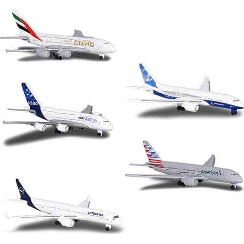 Majorette Simulation Alloy Model Civil Aviation Aircraft United Airlines 787 Airbus 1380 Toy