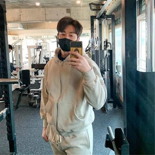 Fashion Embroidered Pattern Hoodie New Muscle Brothers Fitness Tops Mens Outdoor Training Zip Hoodie Fall Casual Male Clothing