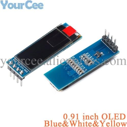 0.91 inch OLED Module 0.91" white/blue OLED 128X32 OLED LCD LED Display Module 0.91" LCD Screen for Ardunio