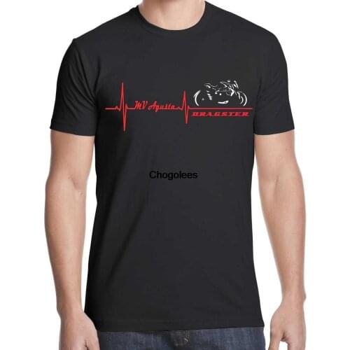 Moto Mv Agusta Dragster Battito Cuore T Shirt Mens Round Neck Cotton Fashion Cool Tops Cotton T Shirts