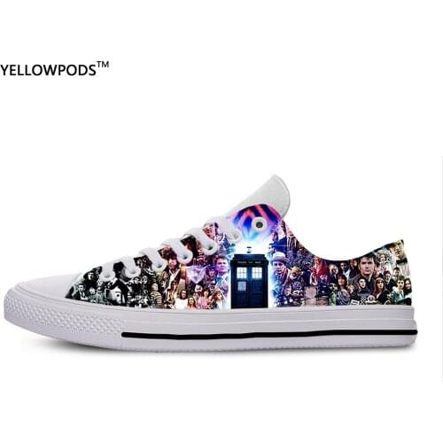 Sci-Fi Adventure TV Series Doctor Who Mens Low-top Casual Shoes 3D Pattern Logo Men Shoes