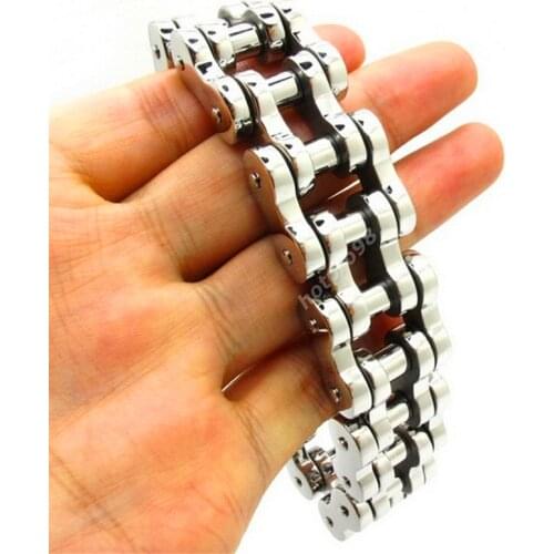 Wholesale Top Quanlity 22mm Huge Heavy Mens Motor Bike Chain Motorcycle Chain Bracelet Bangle 316L Stainless Steel Jewelry