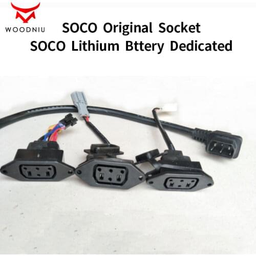 For Super SOCO TS TC Original Motorcycle Accessories Body Charging Plug Battery Socket Cable