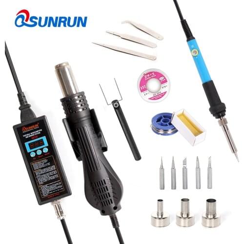 110V / 220V Portable Hot Air Gun BGA Rework Solder Station Hot Air Blower Heat Gun 8858 Intelligent detection and cool air