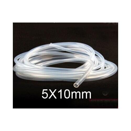 5X10 Transparent Silicone Rubber Tube Hose medical 5mm ID 10mm OD flexible tubing pipe,5*10mm capillary connect tube