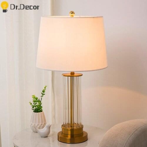 Nordic Gold Luxury LED Table Lamp Bedroom Bedside Lamp Table Lamps for Desk Chinese Classical Lamp Reading Lighting Desk Lamp
