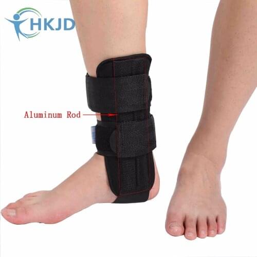 Removable Adjust Band Aluminum Ankle Support Brace Foot Guard Sprains Injury Wrap Elastic Splint Strap Sports