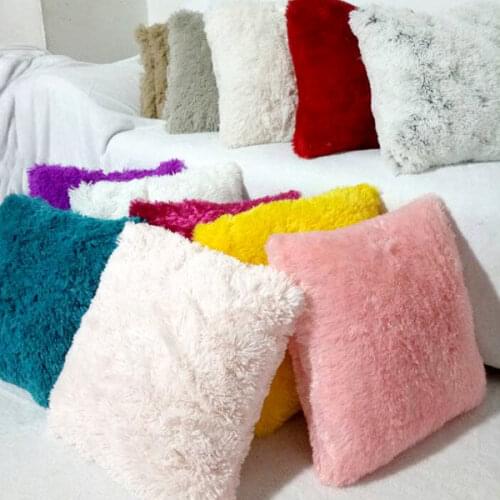 Nordic Plush Pillow Sofa Cushion Car Bedside Cushion Pillowcase Cushion Case Living Room Bedroom Car Decorative