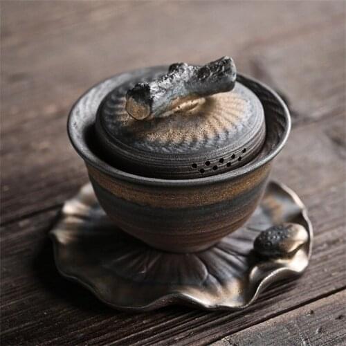 Struggling Snail Cups With Lid For Pu-erh