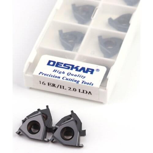 DESKAR 100% 16ER /IL 16IR/EL 2.0 2.1 2.2 2.25 2.3 2.4 2.5 2.6 2.7 2.8 2.9 3.0 LDA Grooving Carbide Inserts Shallow Groove Tool