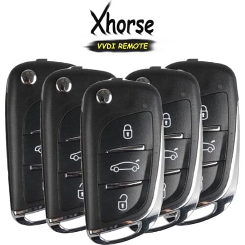 KEYECU 5x (English Version) Xhorse DS Style X002 Series 3 Button Universal Remote Key for VVDI Key Tool ,X002 Series