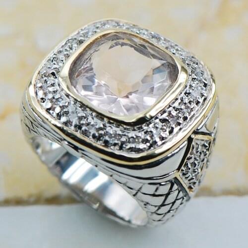 White Crystal Zircon 925 Sterling Silver Top Quality Fancy Jewelry wedding Ring Size 6 7 8 9 10 F1162