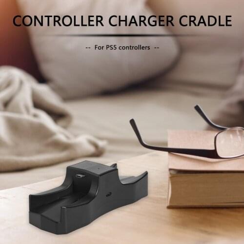 Dual USB Controller Charger Station Dustproof Portable Carrying Decor for PS5 Gamepad Joystick Charge Cradle Dock