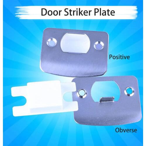 1/2Pcs Top Quality Stainless Steel Door Latch Striker Plate Closet Door Silver Mortice Latch Catcher for Wood Door