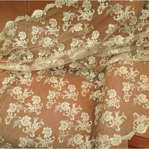 1 Yard Gold Lace Fabric,African Cord Lace Guipure Lace Garment Accessories, Lace Cloth 120cm Width