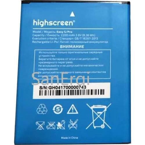 10pcs Battery For Highscreen EASY S/PRO batteries cell phones batteries 2200mAh Battery Replacement Parts