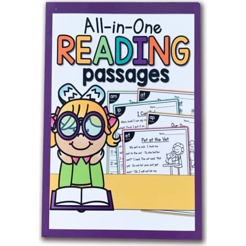 103 Pages /English Exercise Reading Passages Book Training Practice Book Educational Kids Games for Children Book