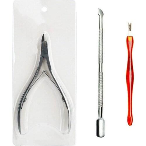 3Pcs/5Pcs Set Nail Art Manicure Tool Nail Polish Tools Nail Cuticle Nipper Tool Spoon Pusher Remover Cutter Clipper Trimmer