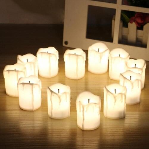 5pcs/set LED flameless candle light New Year candle battery powered Led candle candle wedding Christmas decoration lighting