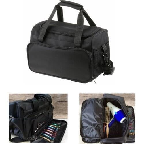 Black Professional Hairdressing Hair Salon Styling Tools Carry Case Bag Organizer Large Capacity for Hairdresser Stylist Barber