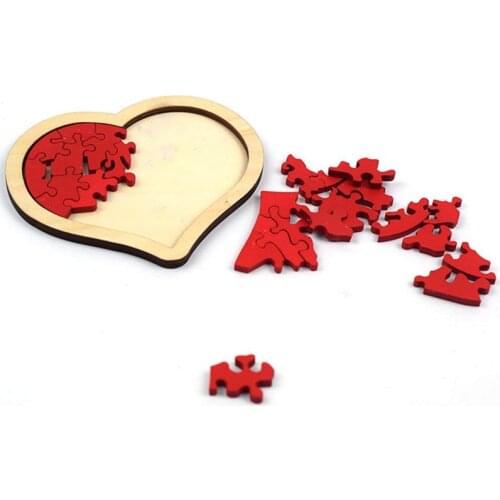Baby Puzzle Toys Heart-shaped Wooden Puzzle Animal Educational Developmental Baby Kid Training Toy Educational Toy Sensory Toys