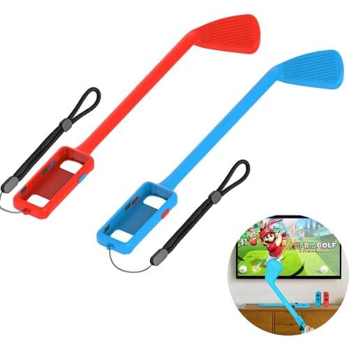 For Nintendo Switch Golf Clubs Compatible with Joy Con Controller Grip Sports Game Accessories for Mario Golf Super Rush