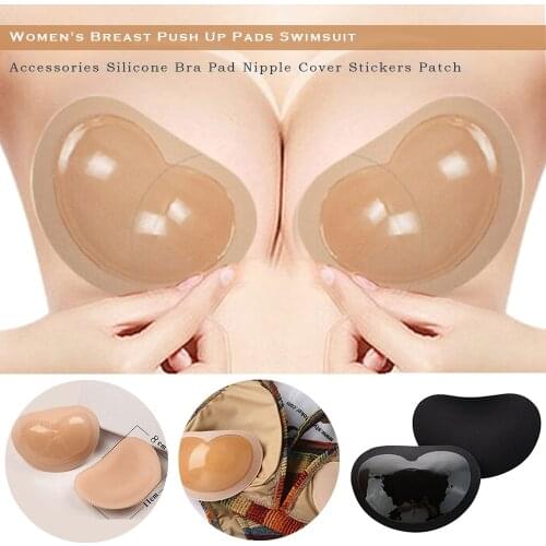 Women Bra Insert Pads Breast Push Up Pads Swimsuit Padding Silicone Bra Pad Nipple Cover Stickers Patch Intimates Accessories