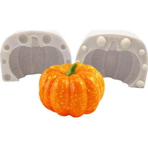 Pumpkin Shape DIY Candles Mould Candle Mold Aromatherapy Plaster Candle 3D Silicone Mold Hand-made Aroma Wax Soap Candles Mold