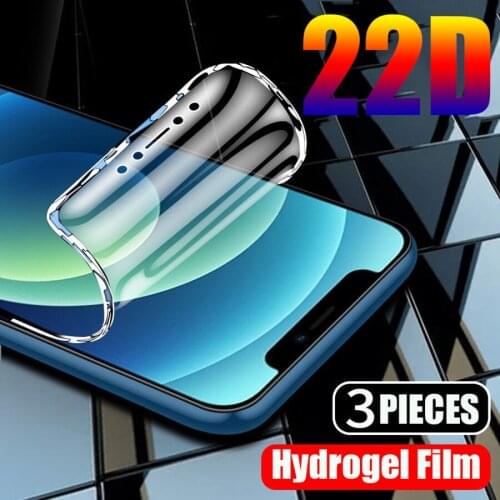 3PCS Full Cover Hydrogel Film On the For iPhone 7 8 6 6s Plus X Screen Protector On iPhone X XR XS MAX SE 5 5s 11 12 Pro Max