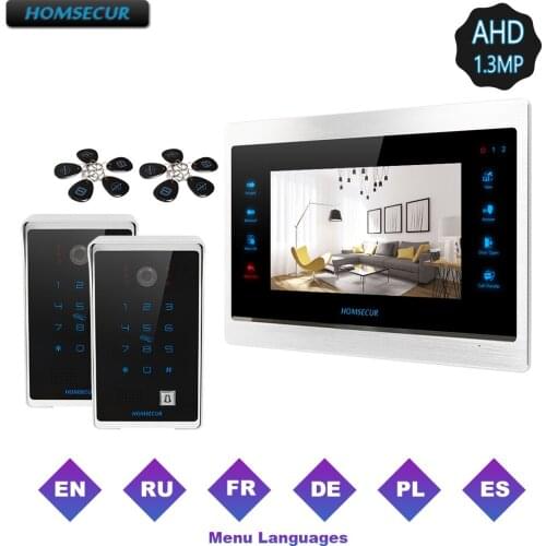 HOMSECUR (BC081HD+BM701HD-S) 7" Wired AHD Video Door Entry Security Intercom with Call Transfer (BC081HD+BM701HD-S)